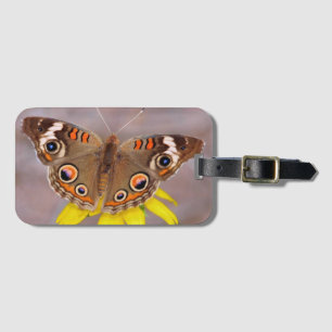 Beautiful Butterfly on Yellow Flower  Luggage Tag