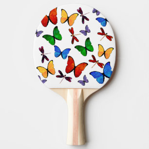 Beautiful Butterfly Pattern Ping Pong Paddle