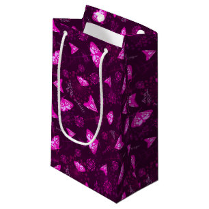 Beautiful Butterfly pattern pink Small Gift Bag