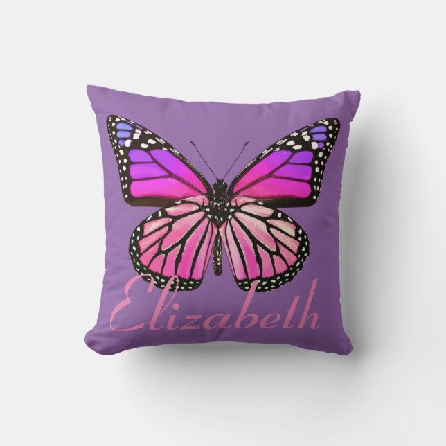 Beautiful Butterfly Personalised Cushion (Front)