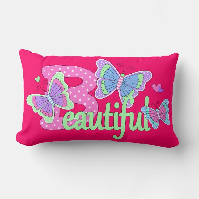 Beautiful Butterfly Pillow (Front)
