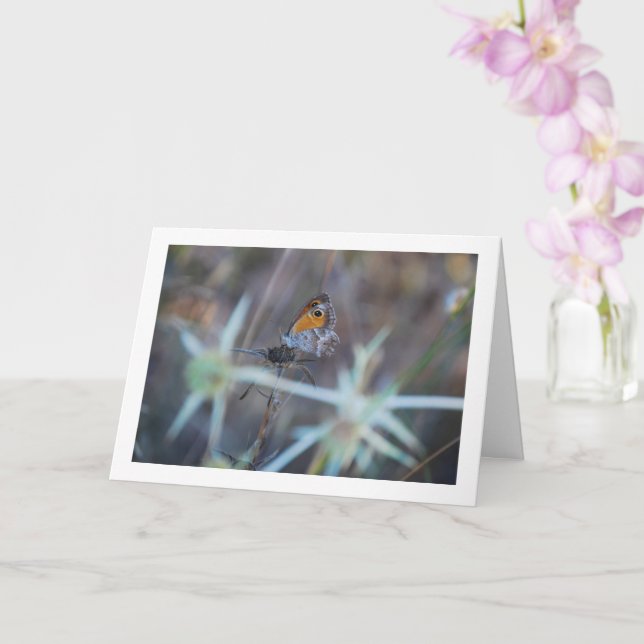 Beautiful Butterfly Portrait Card (Orchid)