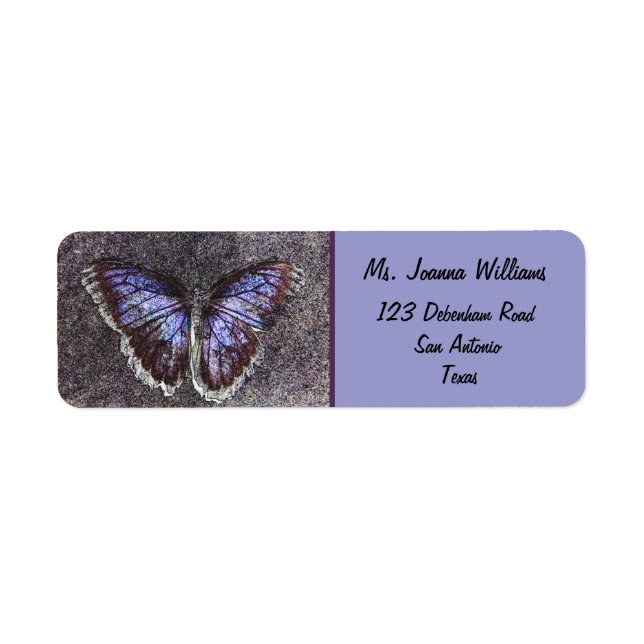 Beautiful Butterfly/Purple. (Front)