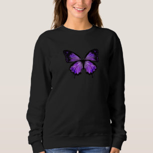 Beautiful Butterfly Purple And Black Butterflies Sweatshirt