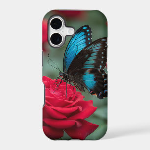 Beautiful Butterfly Red Rose -