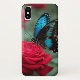 Beautiful Butterfly Red Rose - Case-Mate iPhone Case