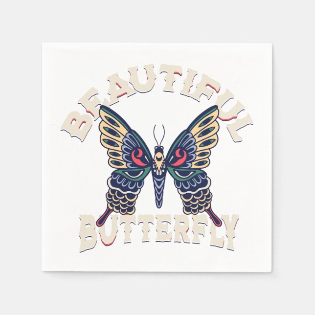 beautiful-butterfly-retro-vector-art-illustration- napkin (Front)