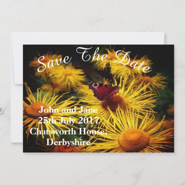 Beautiful Butterfly Save the Dates Date (Front)