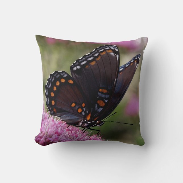 Beautiful Butterfly Throw Pillow (Front)