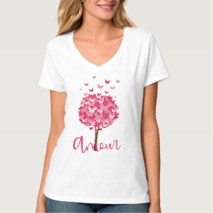 Beautiful Butterfly Tree Amour Love Tree of Life T T-Shirt