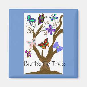 Beautiful Butterfly Tree Magnet