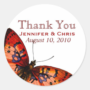 Beautiful Butterfly Wedding Stickers