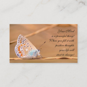Beautiful butterfly with motivational quote business card