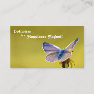 Beautiful butterfly with motivational quote business card