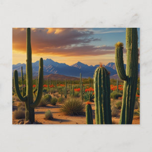 Beautiful Cactus Desert Postcard