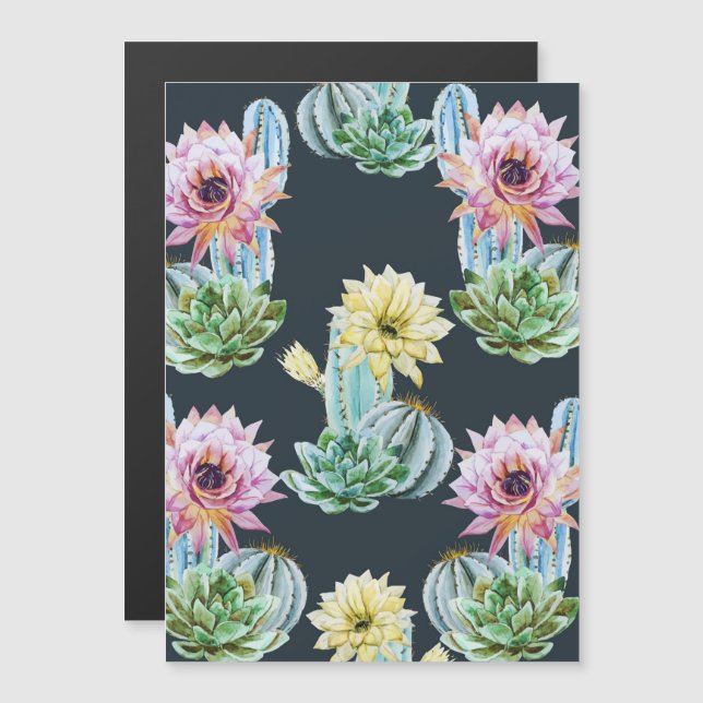 Beautiful Cactus Pattern Magnetic Invitation (Front/Back)
