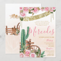 Beautiful Cactus Rose Western Charro Quinceanera