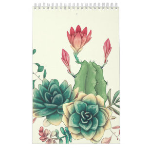 Beautiful Cactus With Flower Calendar