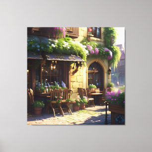 Beautiful Cafe Street 3 Canvas Print