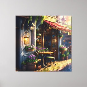 Beautiful Cafe Street 4 Canvas Print