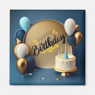 Beautiful Cake Happy Birthday Gifts Love Magnet