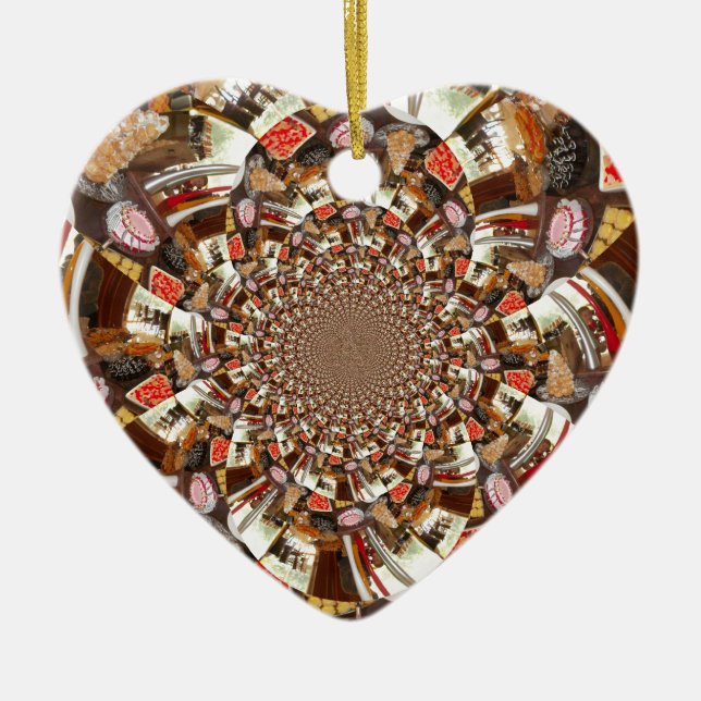 Beautiful Cakes and Desserts Ceramic Tree Decoration (Front)