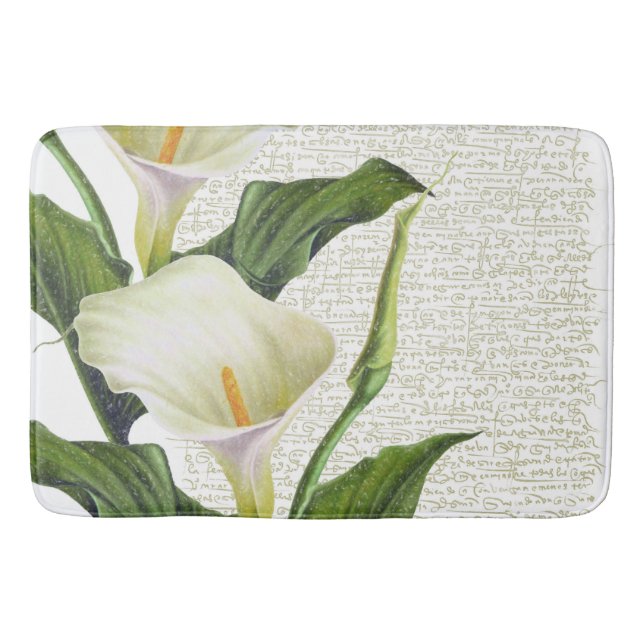 Beautiful Calla Lilies Bath Mat (Front)