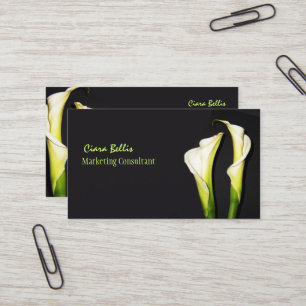 Beautiful calla lilies business cards