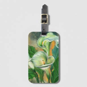 Beautiful Calla Lily Flower - Migned Art Drawing Luggage Tag