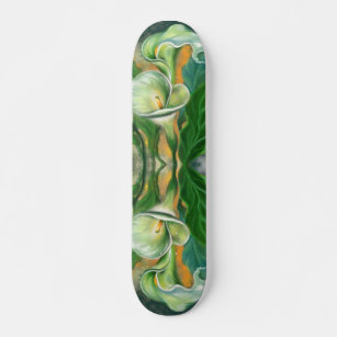 Beautiful Calla Lily Flower - Migned Art Drawing Skateboard