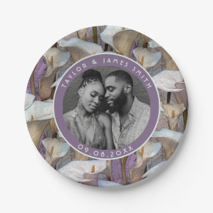 Beautiful Calle Lilies Plates For Bachelorette Par
