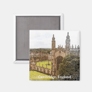 Beautiful Cambridge England UK Panorama View Magnet