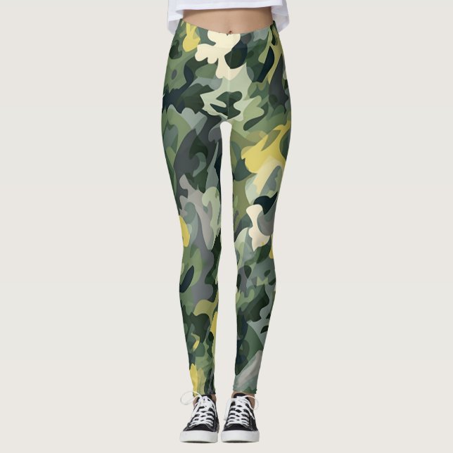 Beautiful camouflage Art Leggings (Front)