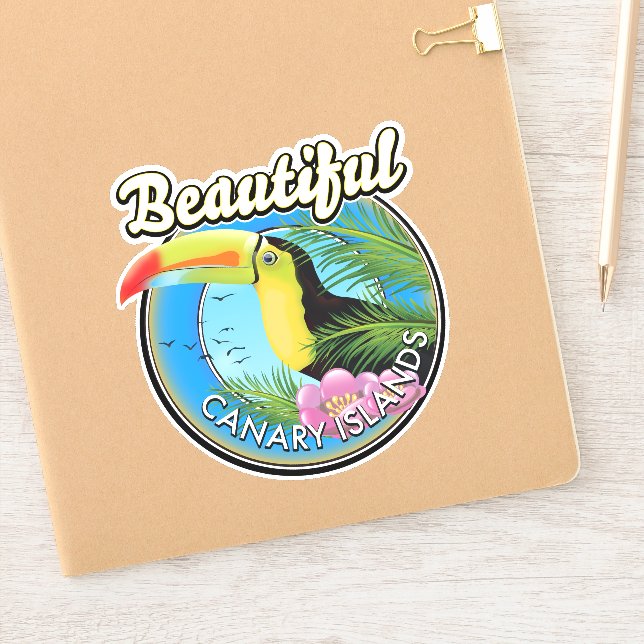 Beautiful Canary islands vintage style logo (Notebook)