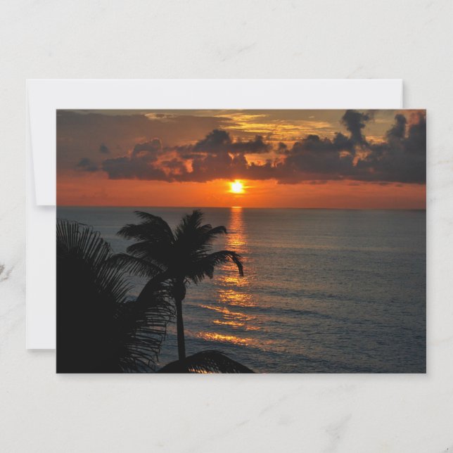 Beautiful Cancun Sunset Card (Front)