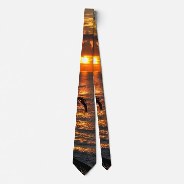 Beautiful Cancun Sunset Tie (Front)