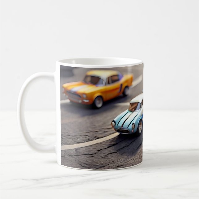 Beautiful car coffee mug of cute tiny cars boy mug (Left)