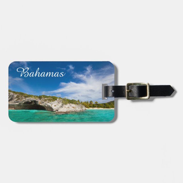 Beautiful Caribbean coast Luggage Tag (Front Horizontal)