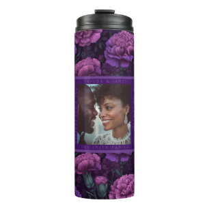 Beautiful Carnation Charm Wildflower Wedding Thermal Tumbler