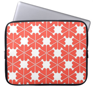 Beautiful cartoon greeting card with colorful flow laptop sleeve