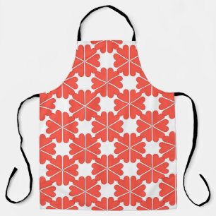 Beautiful cartoon greeting card with colourful flo apron