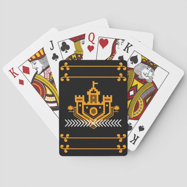 beautiful castle playing cards (Back)