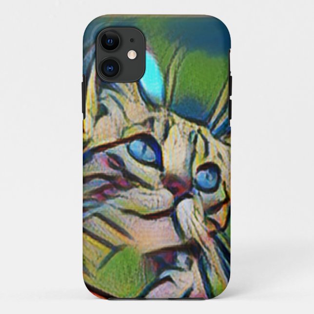Beautiful Cat Artwork Case-Mate iPhone Case (Back)