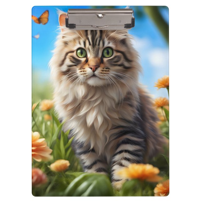 Beautiful cat beautiful garden clipboard (Front)