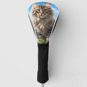 Beautiful cat beautiful garden golf head cover
