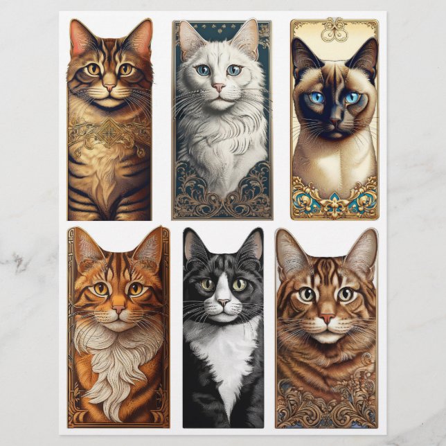 Beautiful Cat Bookmarks or Tags (Front)