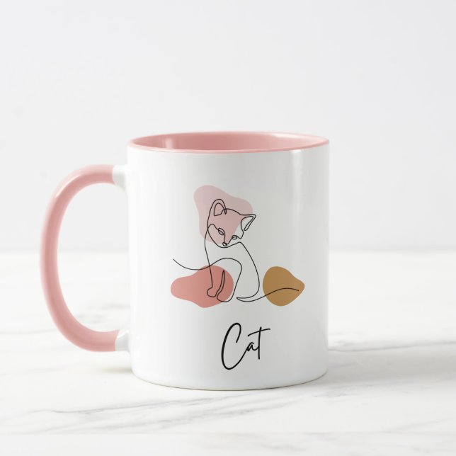 Beautiful cat coffee mug (Left)