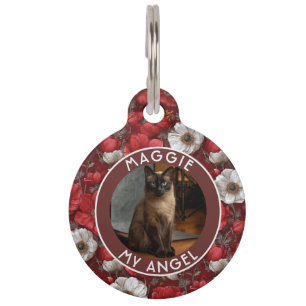 Beautiful Cat Dad Gift Anemones Flower Pet Tag