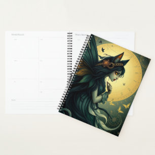 Beautiful Cat Fairy portrait Planner