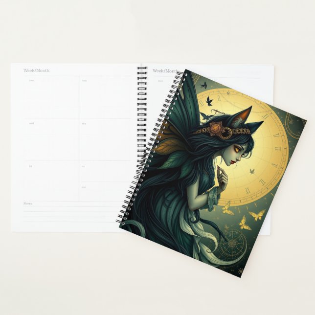 Beautiful Cat Fairy portrait  Planner (Display)